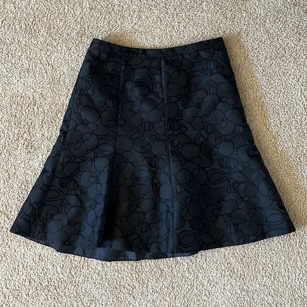 Black Floral A-Line Skirt from J. Crew Factory